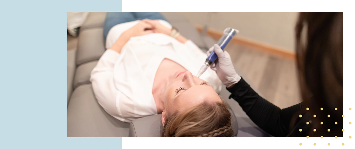 Woman receiving SkinPen treatment