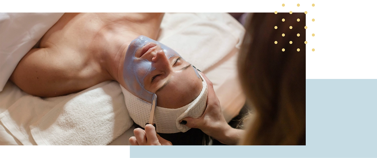 Woman receiving an Organic Facial